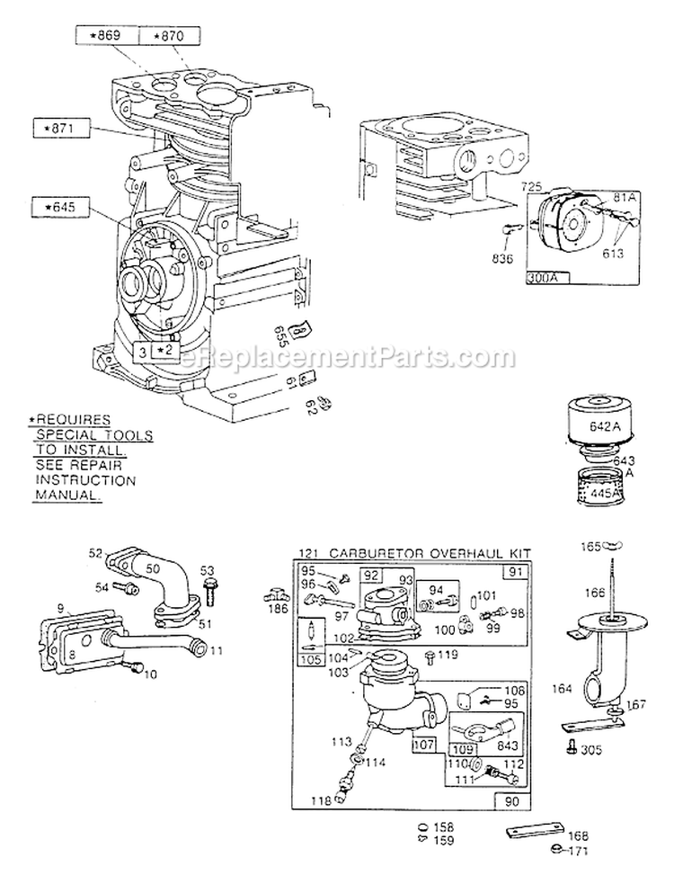 Page C Diagram and Parts List for 9085-4  Briggs and Stratton Generator